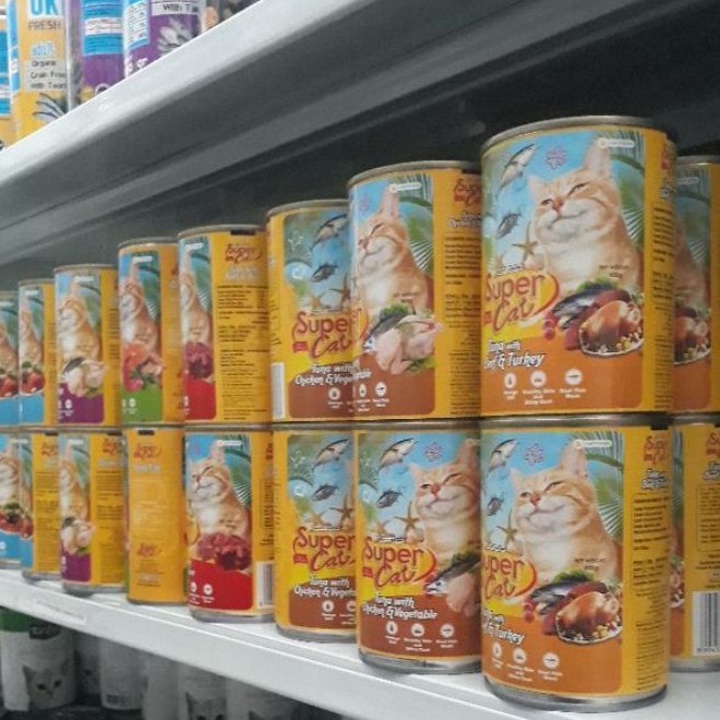 Supercat kaleng 400gr supercat wet food all varian