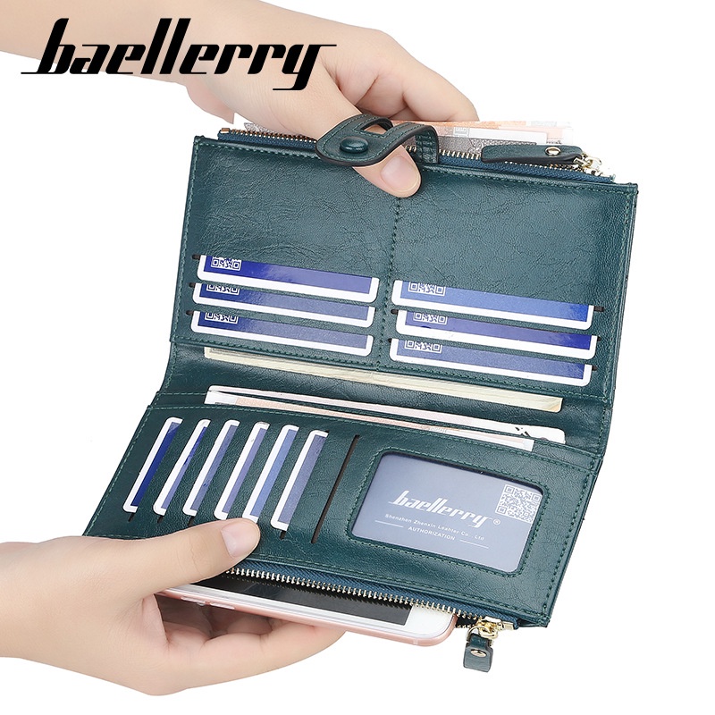 DOMPET PANJANG LIPAT WANITA KULIT BIRU BAELLERRY IMPORT GELSMA WA572B2 PREMIUM ORIGINAL RESLETING KARTU KOIN BRANDED CEWEK KOREA REMAJA KEKINIAN BATAM