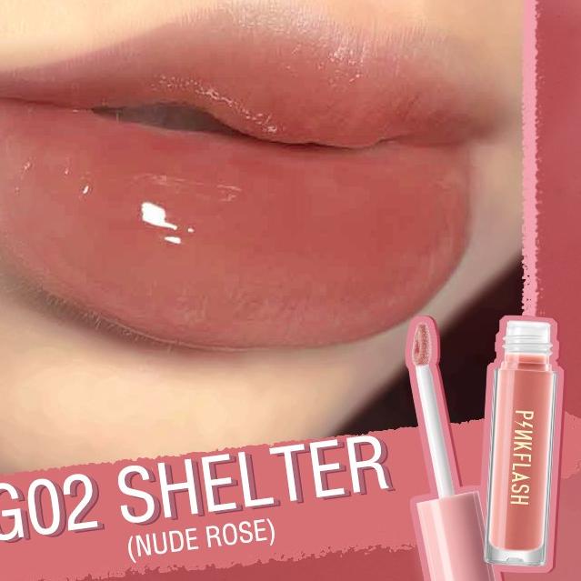 ☉ PINKFLASH 3 Pieces Lip Gloss Set High Shine Shimmering VE Moisturising G01 G02 G03 ♩