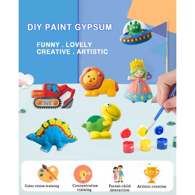 BIANCA - Prakarya Mould Anak Magnet Kulkas / Paint Gypsum For Kids