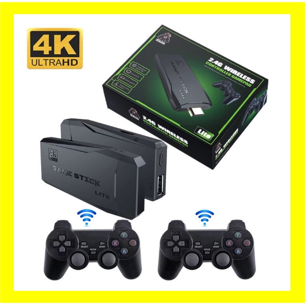 STOCK READY M8 Video Game box Console 2.4G Stick 4K 5000games  64GB Retro Para PS1/GBA permainan Sto