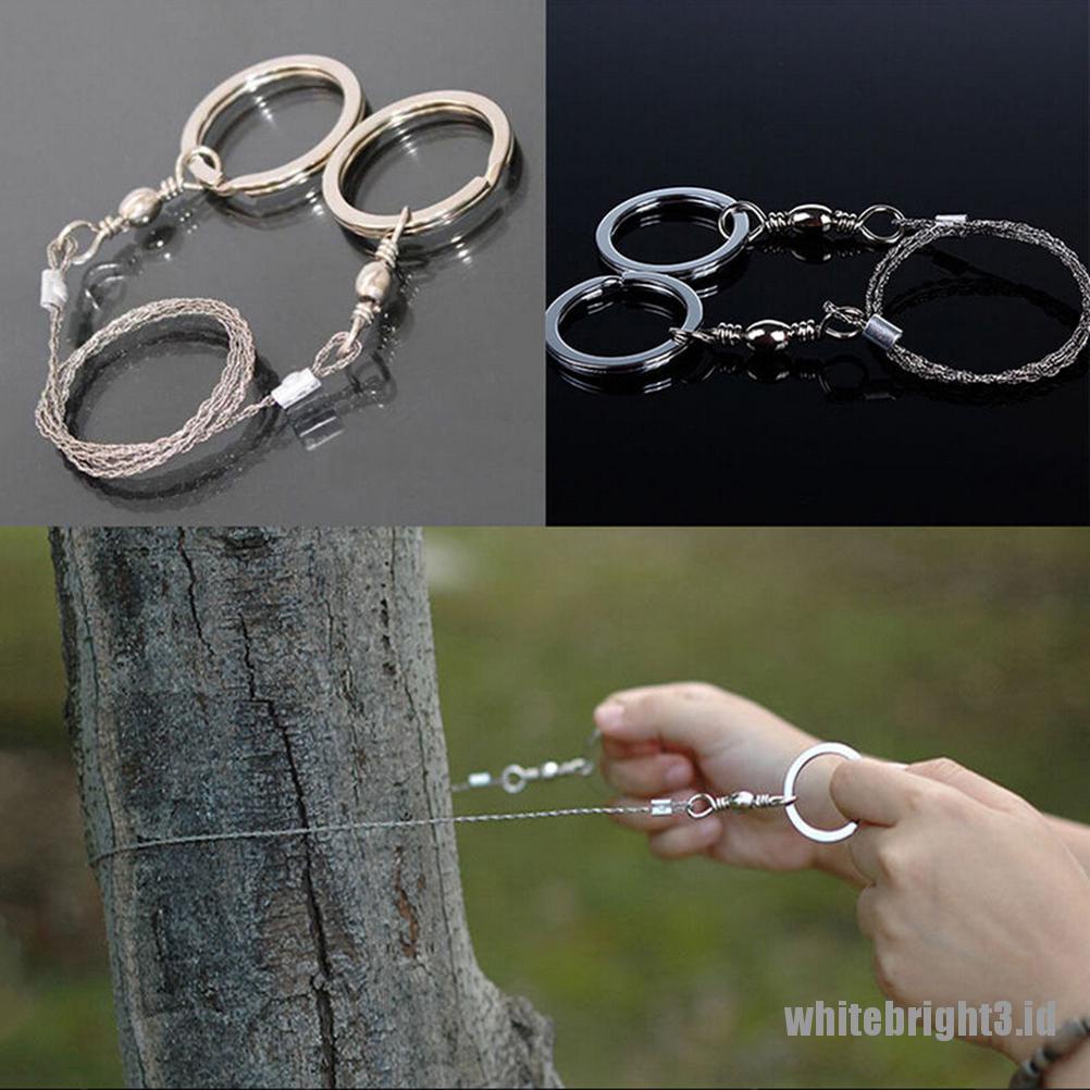 Gergaji Kawat Baja Warna Putih Untuk Darurat / Survival / Camping / Hiking / Hunting