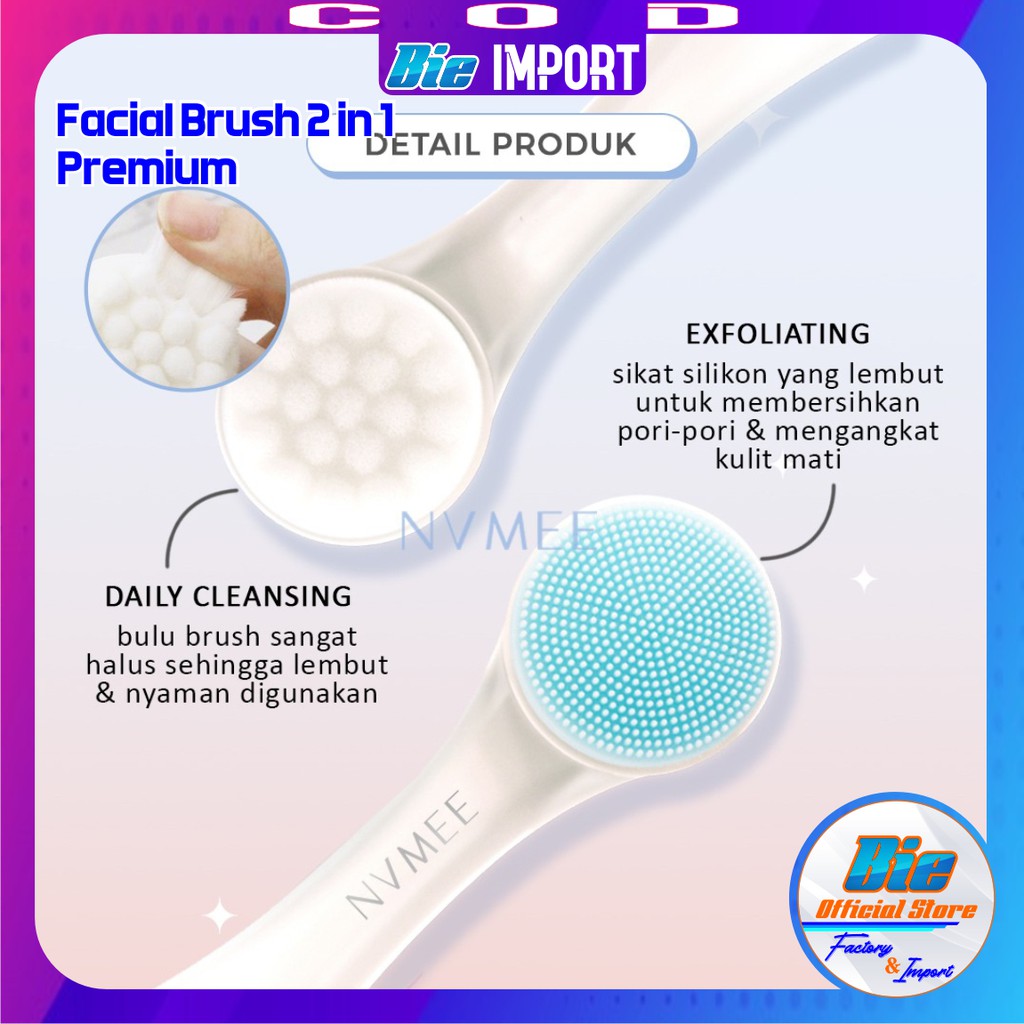 Facial Brush Face Premium / Silikon Pembersih Wajah Impor Best Seller