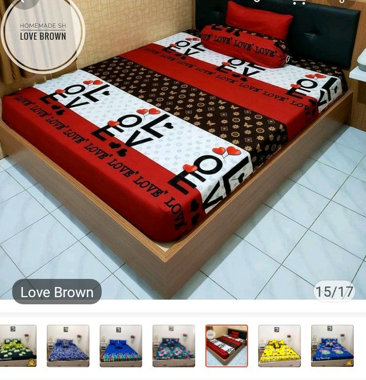 Sprei Homemade Karakter Motif Pink 120x200 160x200 180x200 Bahan Katun Halus Adem Tidak Luntur Murah