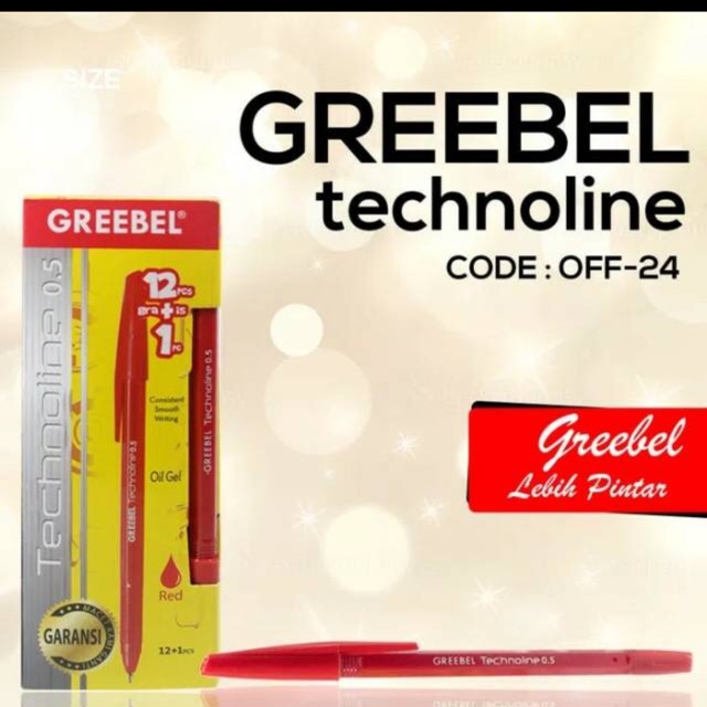 

Pulpen merah greebel isi 13 pcs