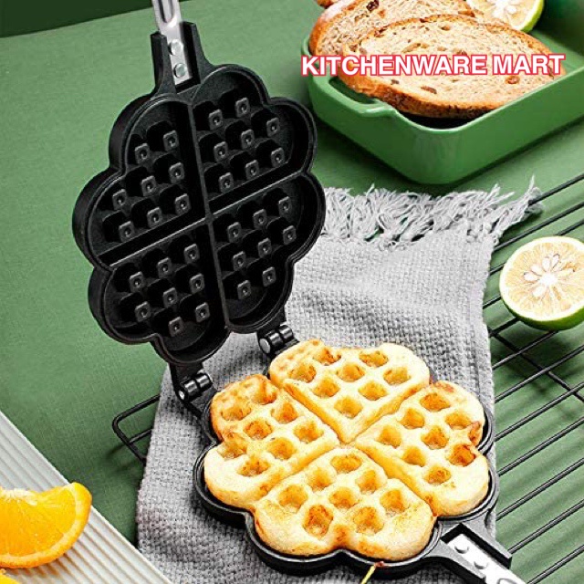 Flower Waffle Maker Teflon Marble Waffle maker bunga Cetakan waffle hati Gohappy