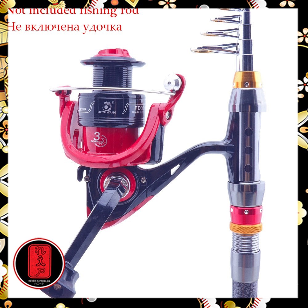 TaffSPORT FD5000 Reel Pancing 8 Ball Bearing Gear Ratio 5.2:1 - Red/Black