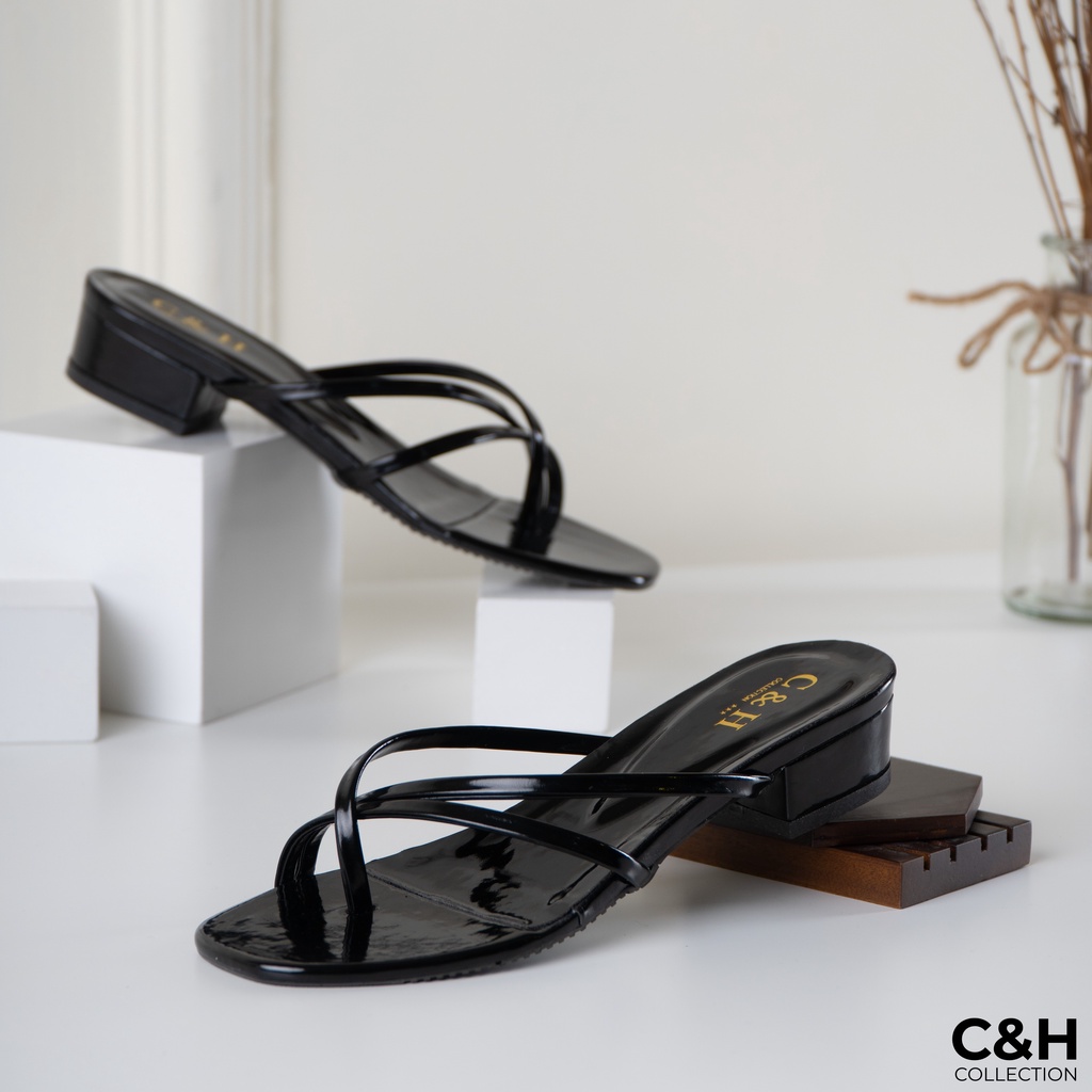 sandal heels wanita Esmeral / hak 3cm / sandal hak tahu