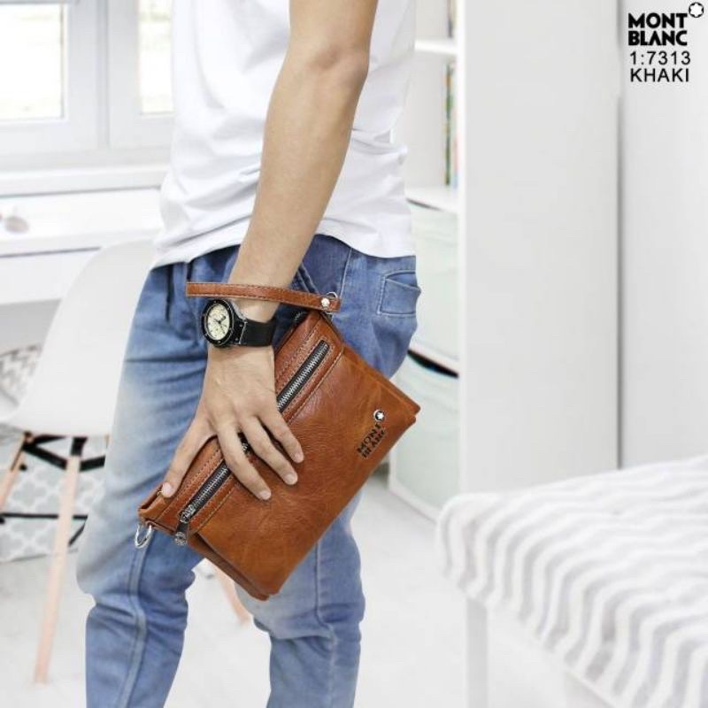 Handbag Selempang Tangan Tas MB 7313 pria/wanita kulit import