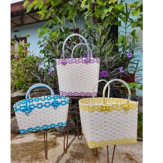 READY TAS NASI KOTAK BUNGA / TAS ANYAMAN PLASTIK