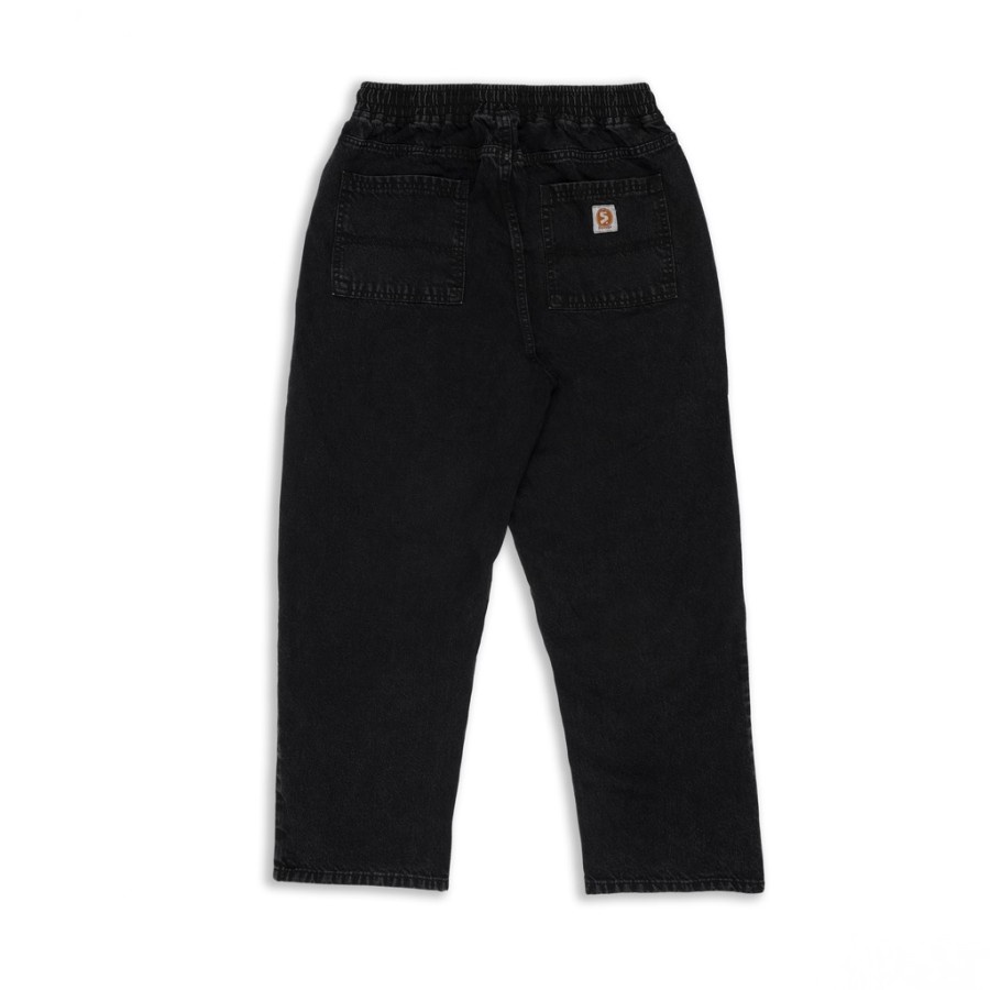 Superego Denim Pants Baggy Relaxed - Snow Black