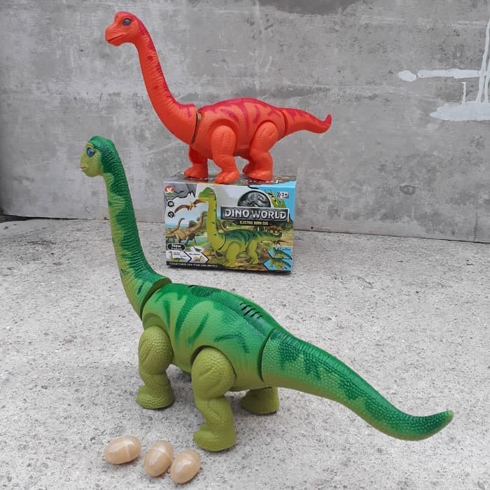 MAINAN DINOSAURUS BERTELUR BATERAI - HEWAN DINO ANAK EDUKATIF BATRE
