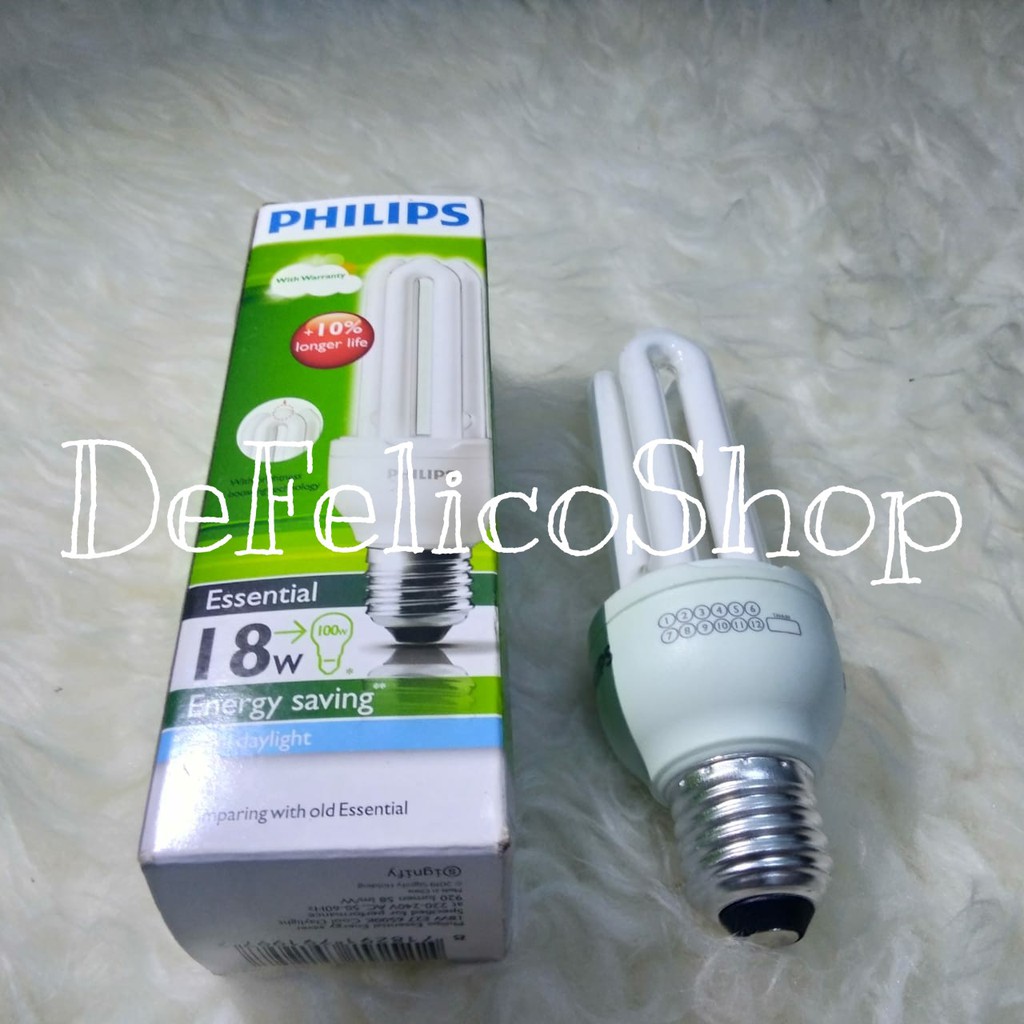 Lampu Philips Essential Tornado 12 W 14 W 18 W Watt Putih Kuning Fitting Fiting E27 Original PROMO