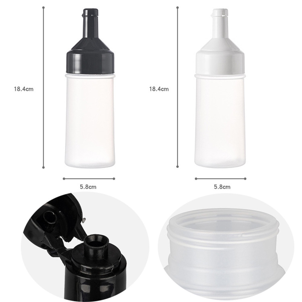 【COD Tangding】Squeeze Oil Can Sauce Bottle Dustproof and Leakproof Squeeze Bottle Kitchen Accessories Gravy Boat Plastic Sauce Vinegar Oil Ketchup Multifunctional Kitchen Tool