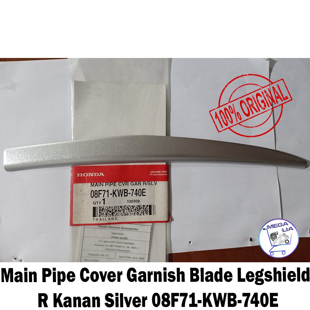 Main Pipe Cover Garnish Blade Legshield Cover R Kanan Silver 08F71-KWB-740E