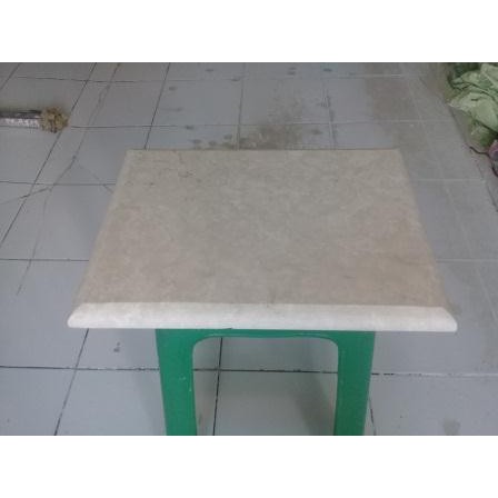 MARMER LEMPENGAN WARNA KREM polos 20x160 cm untuk alas laptop, martabak, dll.