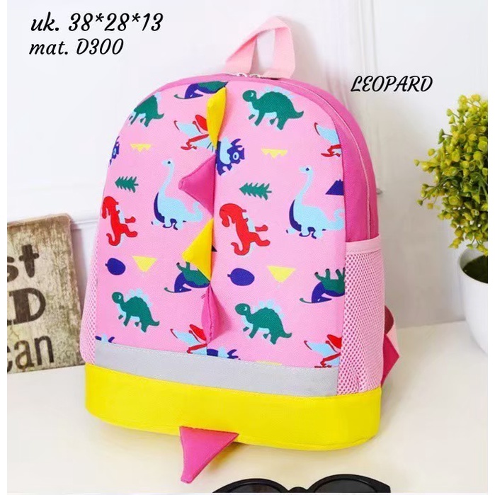 BATOSAI DINO - Tas Ransel Anak Sekolah Karakter Fashion dino Backpack Cute Murah Batam Tas Kanvas import