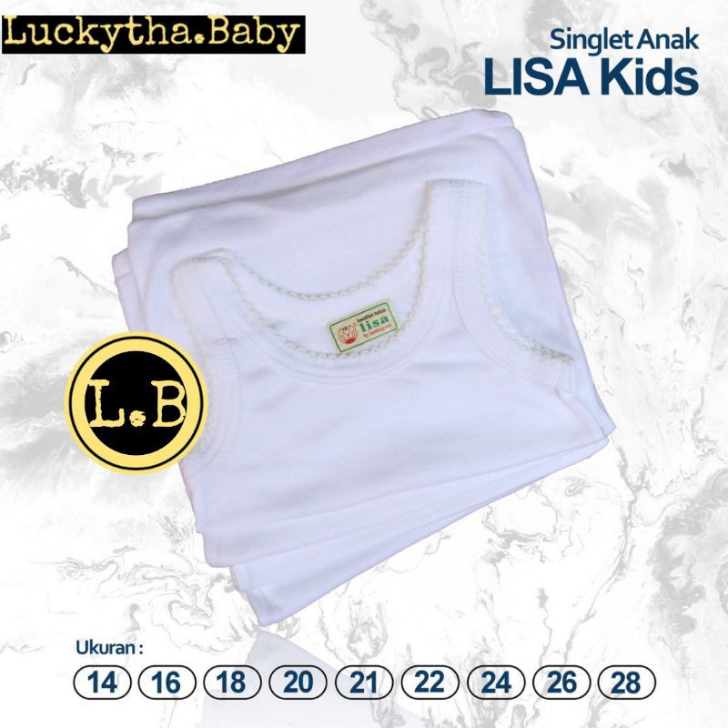 singlet bayi &amp; anak LISA cotton 0-12 tahun / kaos dalam anak LISA / singlet lisa