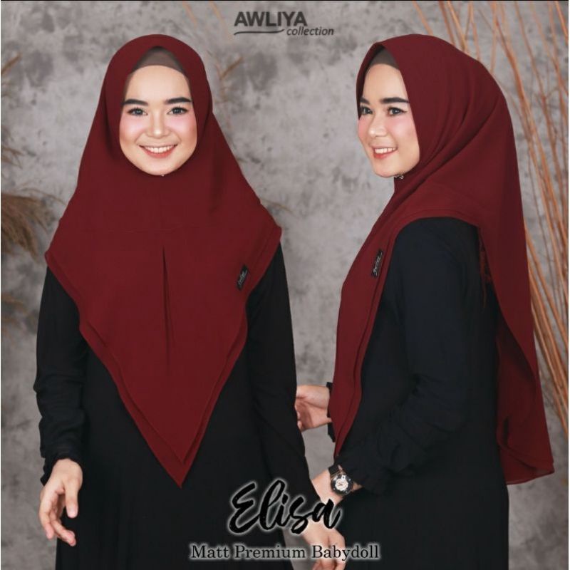 KHIMAR ELISA BY AWLIYA COLLECTION - JILBAB SYAR'I - JILBAB INSTAN - KHIMAR CERUTY - HIJAB KHIMAR - J