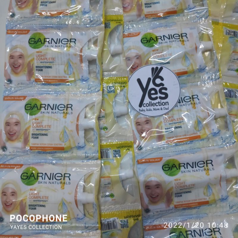 COD Garnier Sabun Pembersih wajah facial foam 1 PCS sachet Lightening Sakura pure active oil control sakura brightening