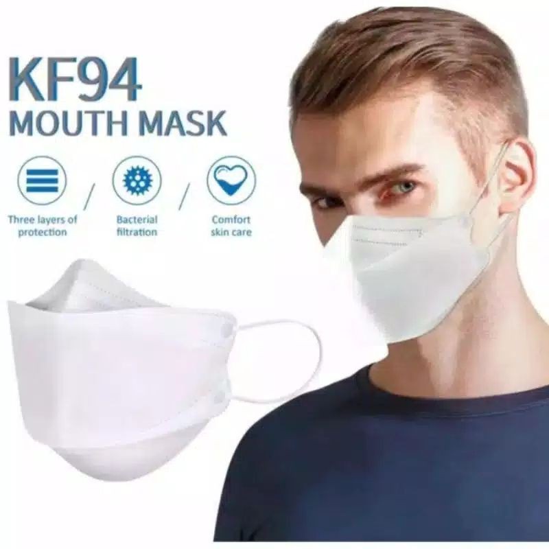 JG - MASKER KF 94 MASKER MEDIS EVO CONVEX MURAH  MASKER KF94 HITAM PUTIH WARNA WARNI