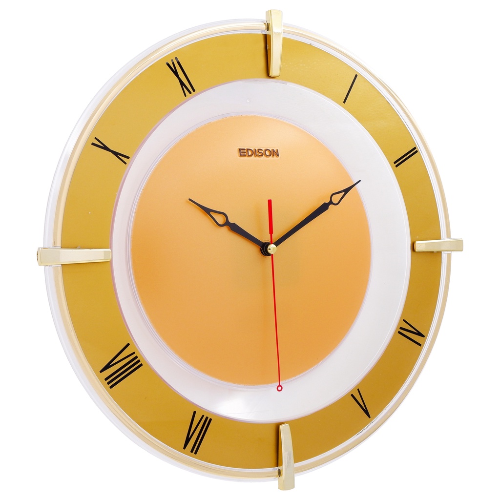 Jam Dinding Edison Sweep ES 371 TX CHR  Chrome Diameter 320mm 32cm