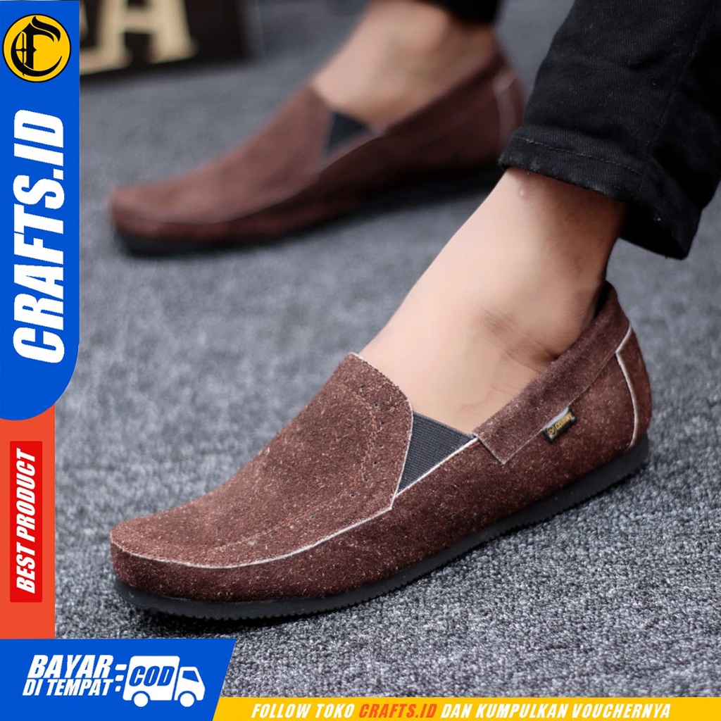 CRAFTS mario - Sepatu Casual Slip On Slop Santai Pria