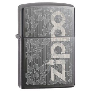 Zippo 29241 Black Ice Flowers High Polish Original USA | Lengkap Resmi