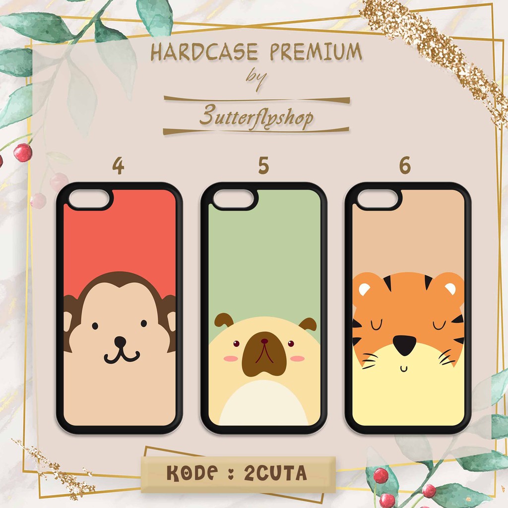 Hardcase Cute Animal casing case HP xiaomi samsung iphone oppo vivo realme redmi meizu