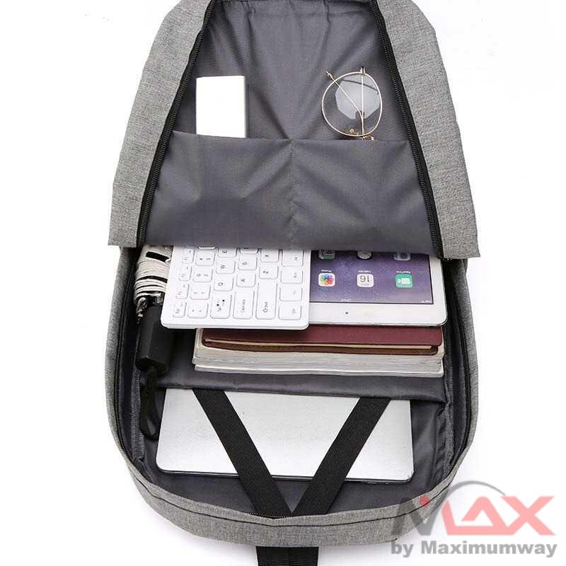 KenPiTe Tas Kerja Kuliah Kantor Sekolah Tas Ransel Laptop Backpack dengan USB Charger Port