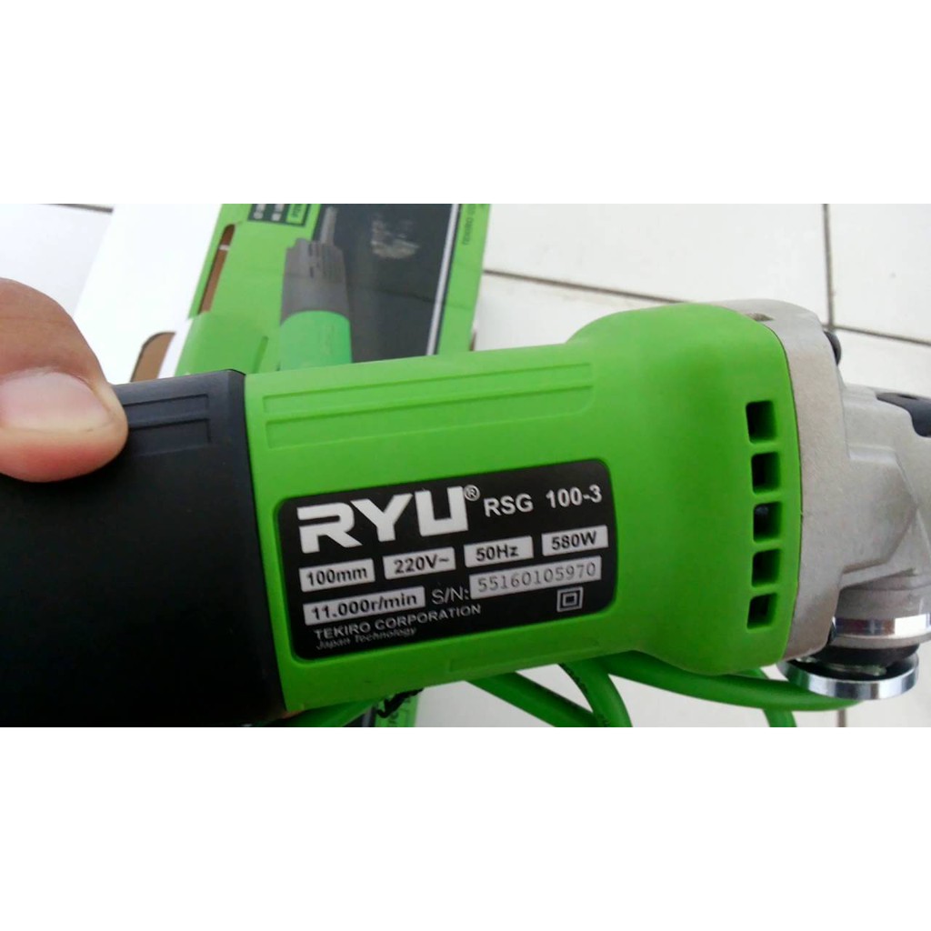 Mesin Gerinda Tangan Tekiro Ryu 4" Disc Angle Grinder Gerinda Ryu Gurinda RYU RSG 100-3
