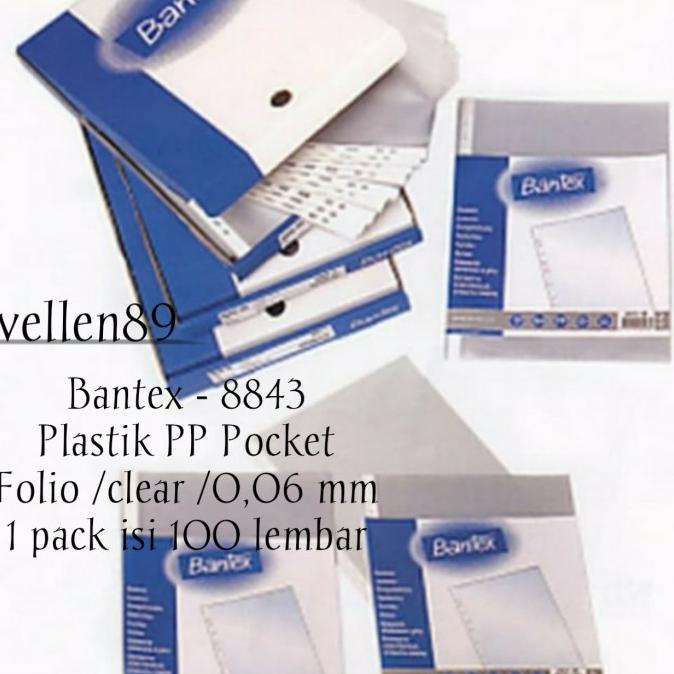 

TERBAIK PLASTIK PP POCKET F4 ISI 100 LEMBAR MERK BANTEX 8843 TERBAIK