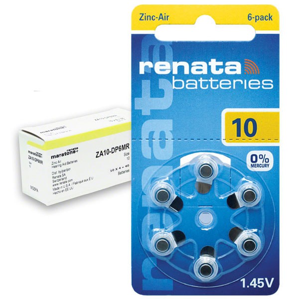 Baterai batre Renata za10/10/a10 Original Hearing Aid Battery.