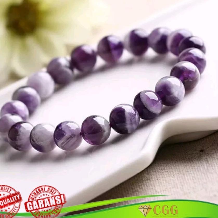 ➹ GELANG BATU NATURAL AMETHYST KECUBUNG KALIMANTAN ORIGINAL ✯