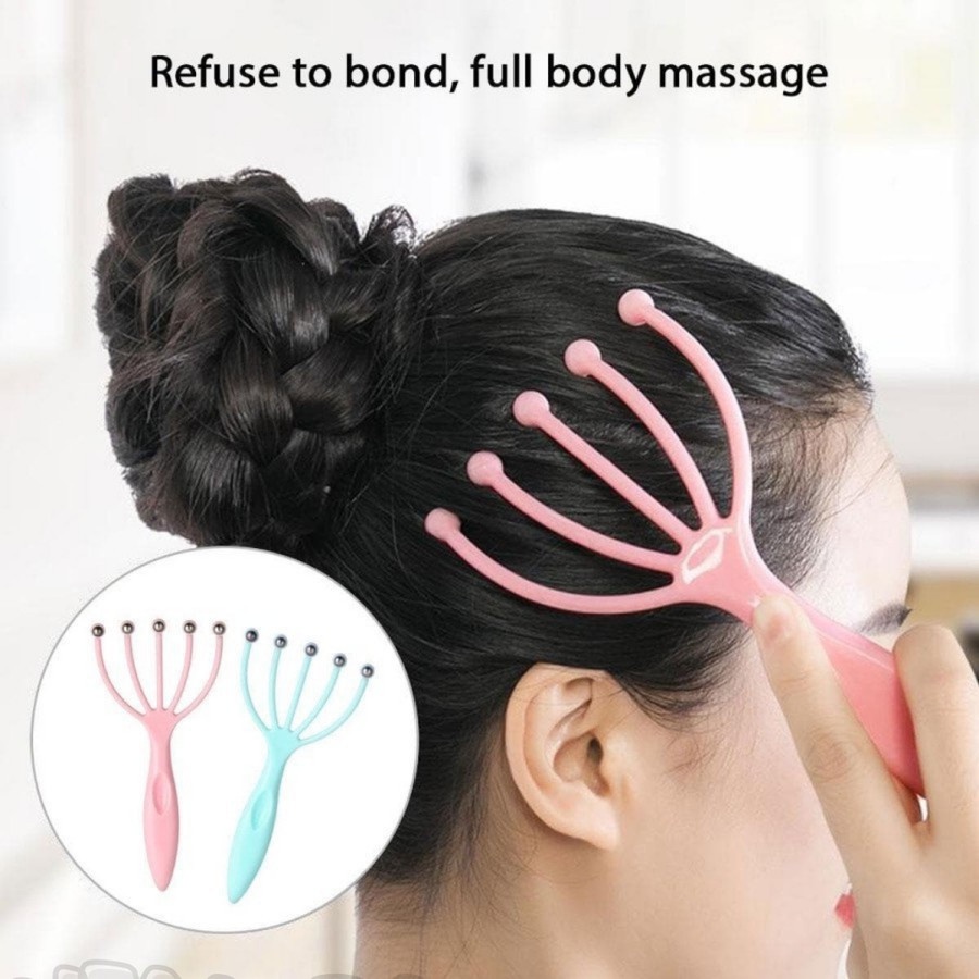 ALAT PIJAT KEPALA MANUAL MASSAGE HEAD BALL PEMIJAT KEPALA BAHAN PLASTIK