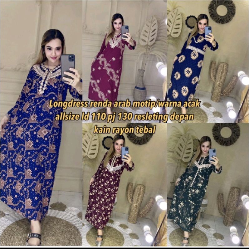 DASTER ARAB LENGAN PANJANG MOTIF RANDOM / DASTER ARAB TERMURAH