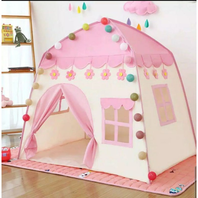 RUMAH TENDA KEMAH ANAK TEMPAT BERMAIN CAMPING TEBAL KOKOH