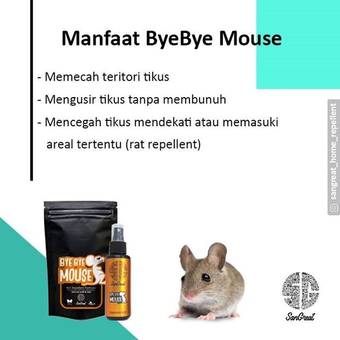 Pengusir tikus Spray 250 ml non pestisida-anti tikus- Bye Bye Mouse