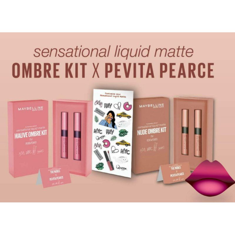Lipstik Maybelline ombre kit x Pevita Pearce