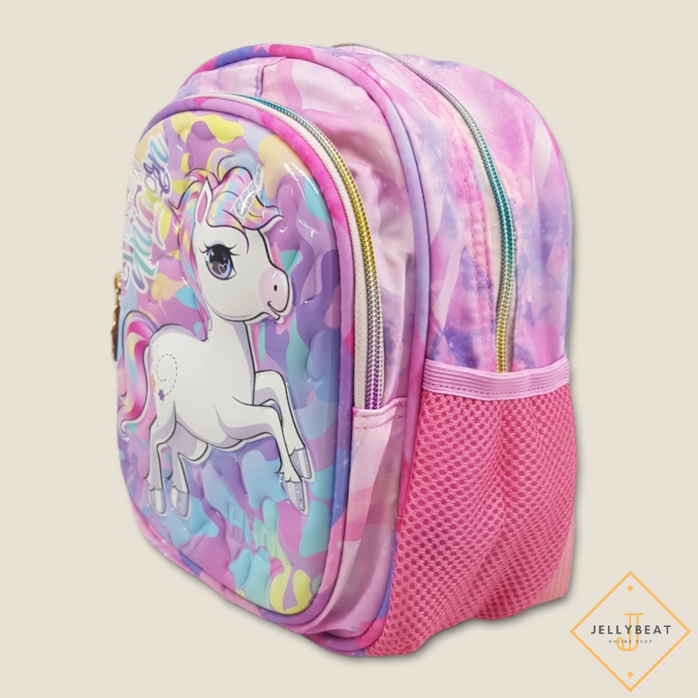 TAS RANSEL 3D ANAK PG KARAKTER UNICORN PINK