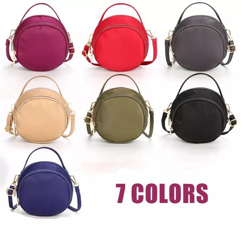 Tas Selempang Wanita SIMPLE SLING BAG OVAL TAS IMPORT TAS BRANDED bahan Longchamp woman sling bag