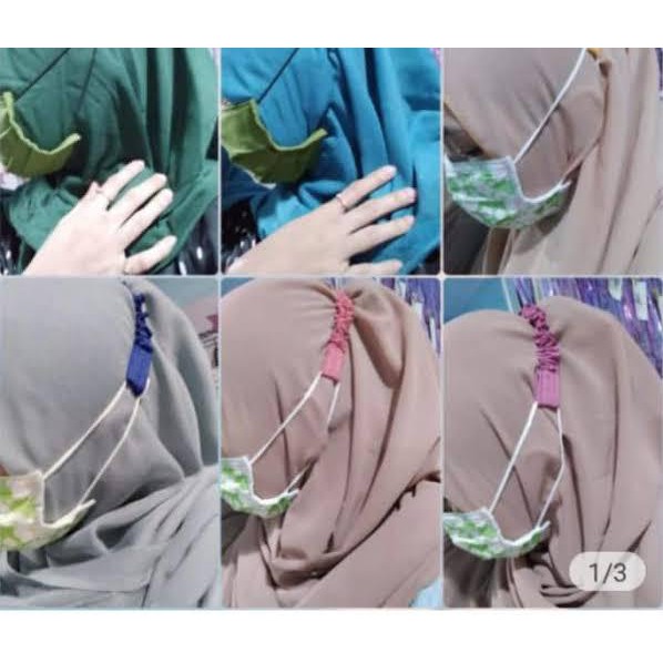 Button Headloop Connector | tali hijab | konektor masker /pengait masker hijab terbaru 2021