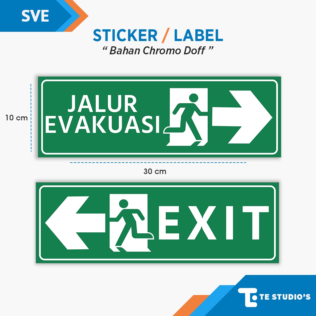 Jual Stiker Jalur Evakuasi Sticker Exit Rambu Tanda Sign Titik Kumpul