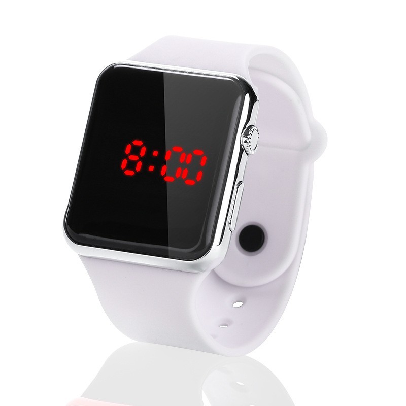 ❤Ready❤ Jam Tangan LED Mewah Anti Air Untuk Pelajar/Hadiah-White silver