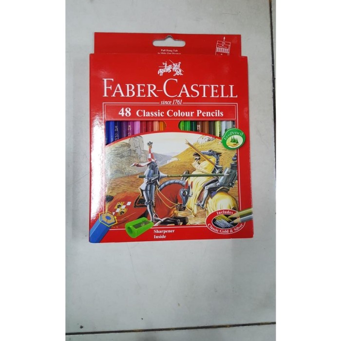 

WARNAPENSIL- PENSIL WARNA FABER CASTELL 48 WARNA ( CLASSIC COLOR ) -PENSIL WARNA