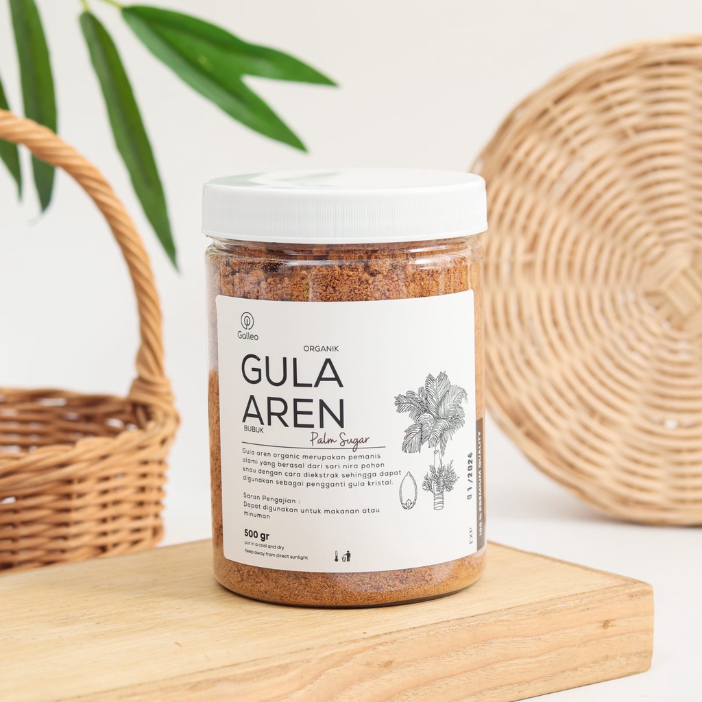 

Gula Aren Bubuk Organik Palm Sugar Asli Galleo