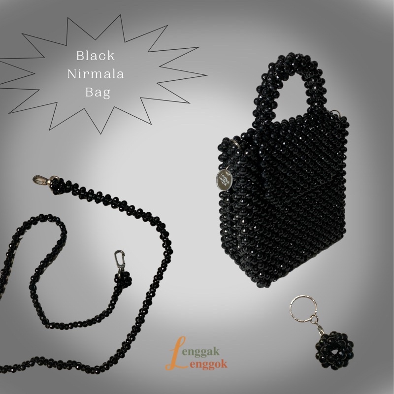 Black Nirmala Bag // Beaded Bag