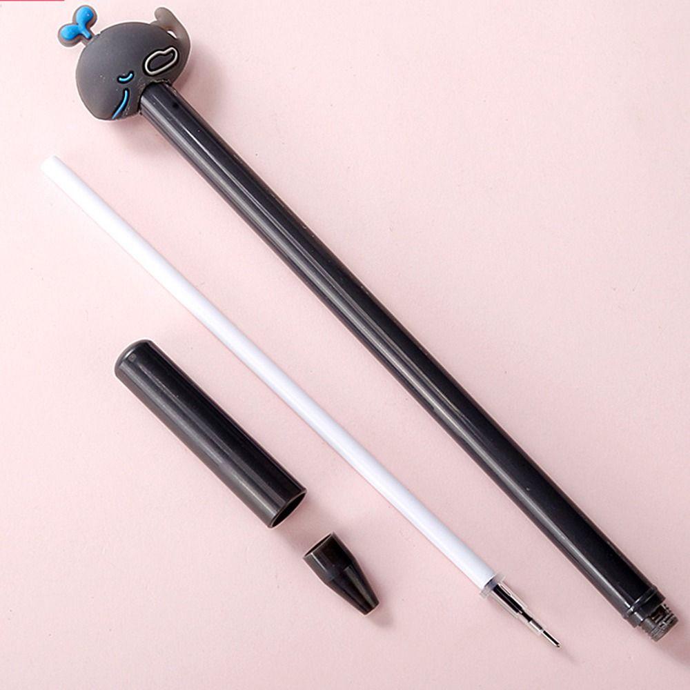 Top 8PCS/Set Pena Netral Kantor Perlengkapan Sekolah Tinta Hitam Kreatif Alat Tulis 3D Ikan Paus Berbentuk Gel Pulpen