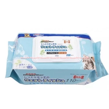 Doggyman Dog Wet Cleaner Lavender 110Pcs Tisu Basah Pembersih Lap Anjing Hewan Kucing Doggy Man Dogy Man