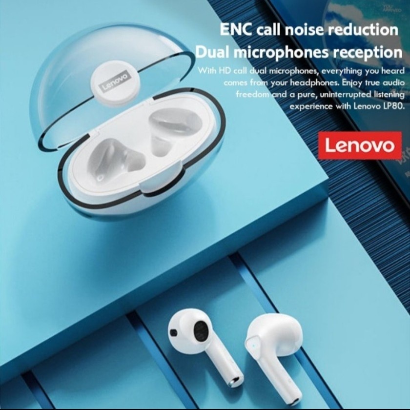 LENOVO LP80 TWS WIRELESS BLUETOOTH HANDSFREE EARPHONE ORIGINAL